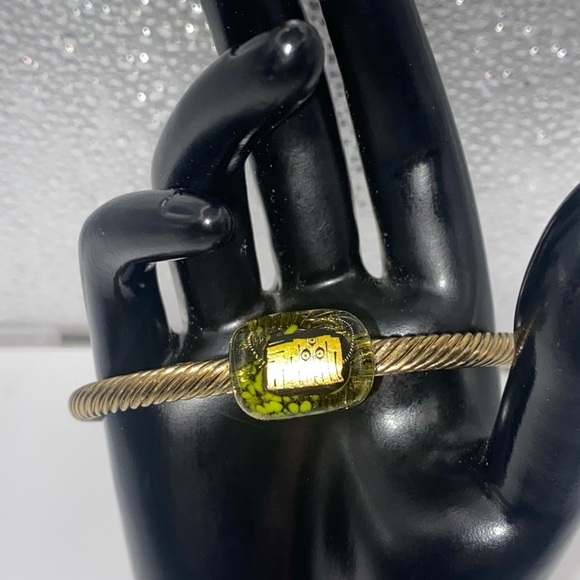 Brass Cuff Dichroic Bracelet - Picture 4 of 7